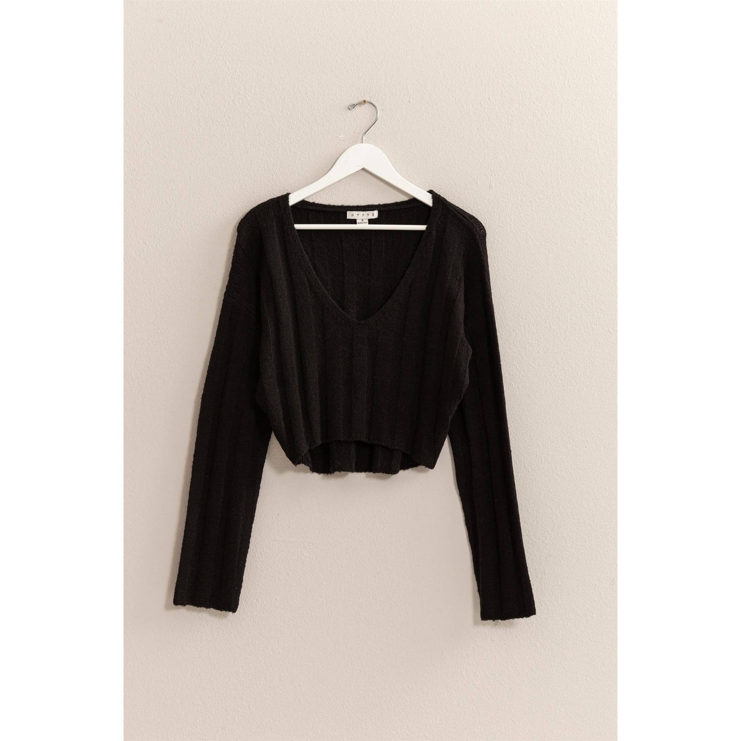 Onyx Cropped Sweater Top