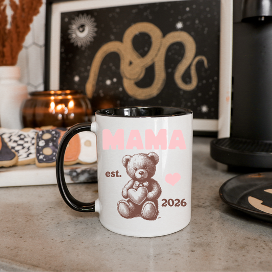 2026 New Mom Mug: Mama Bear Coffee Cup