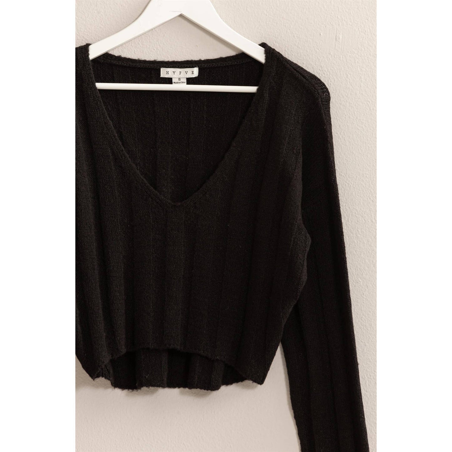 Onyx Cropped Sweater Top