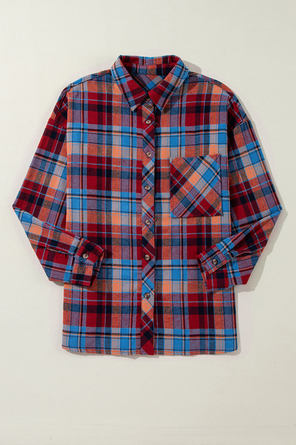Plaid Print Loose Vintage Shirt (2 colors)