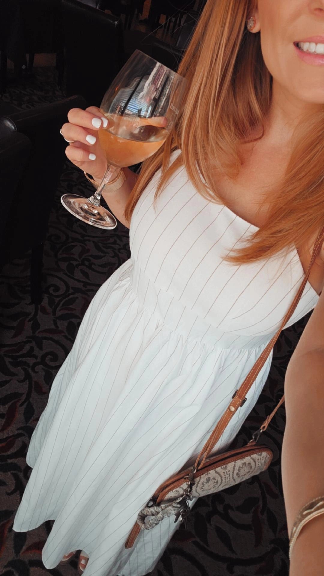 Stripe Square Neck Cami Dress with Pockets