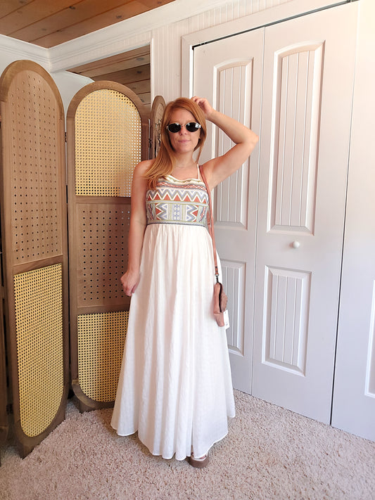 Concert in The Park Embroidered Maxi Dress