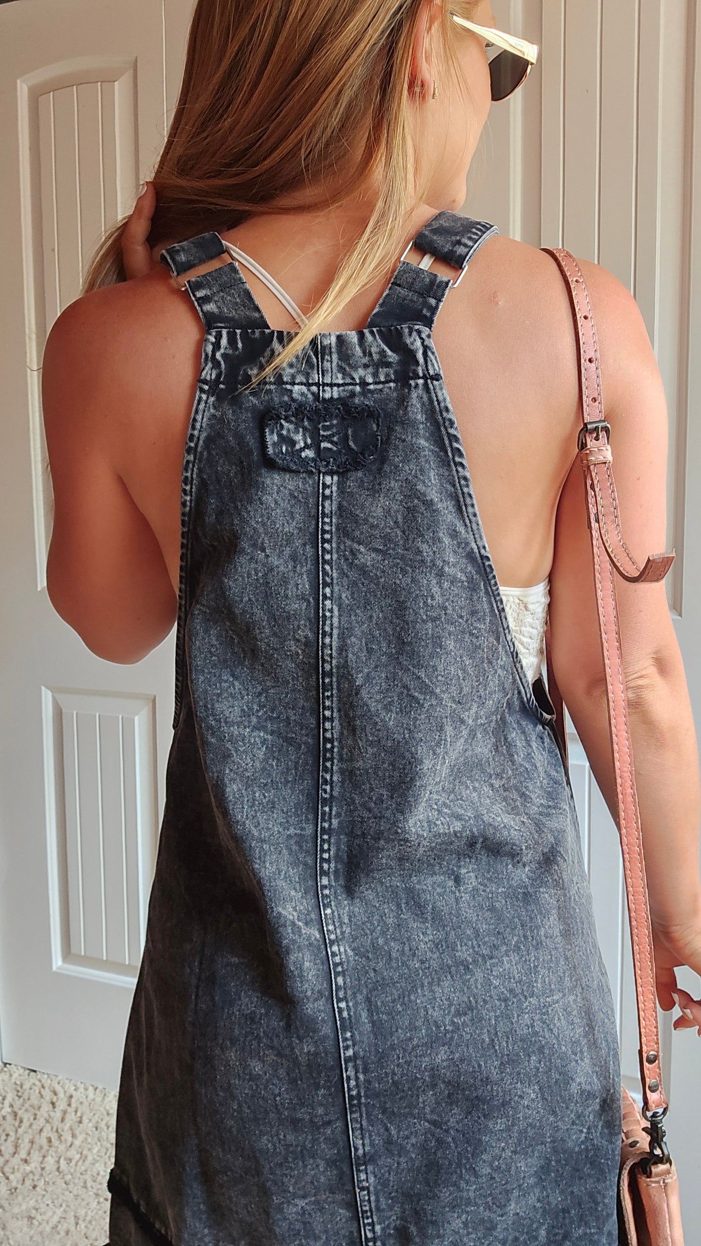 Blackberry Patch Overalls Mini Dress