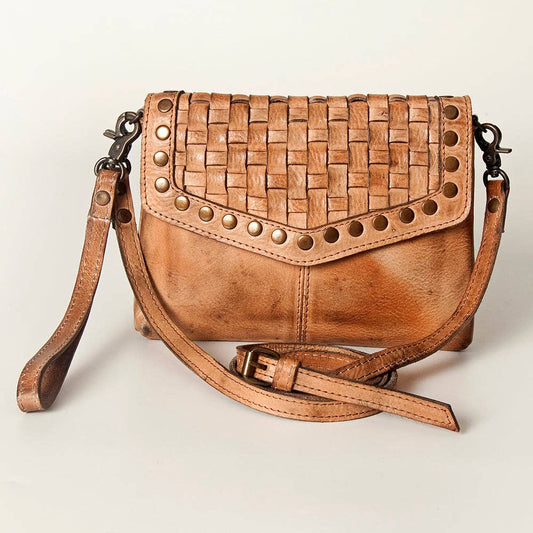 Studded Genuine Leather Crossbody