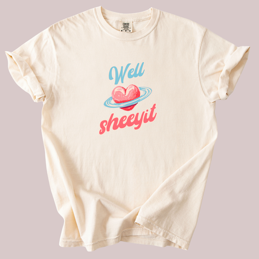 Well Sheeyit Cosmic Heart Tee