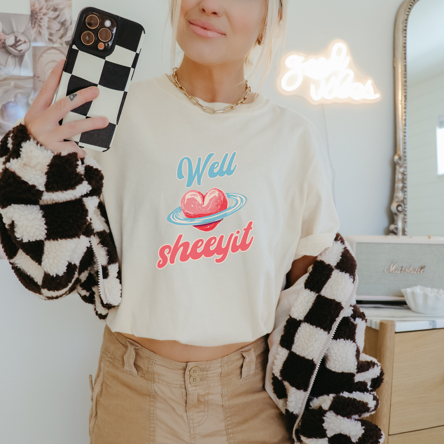 Well Sheeyit Cosmic Heart Tee