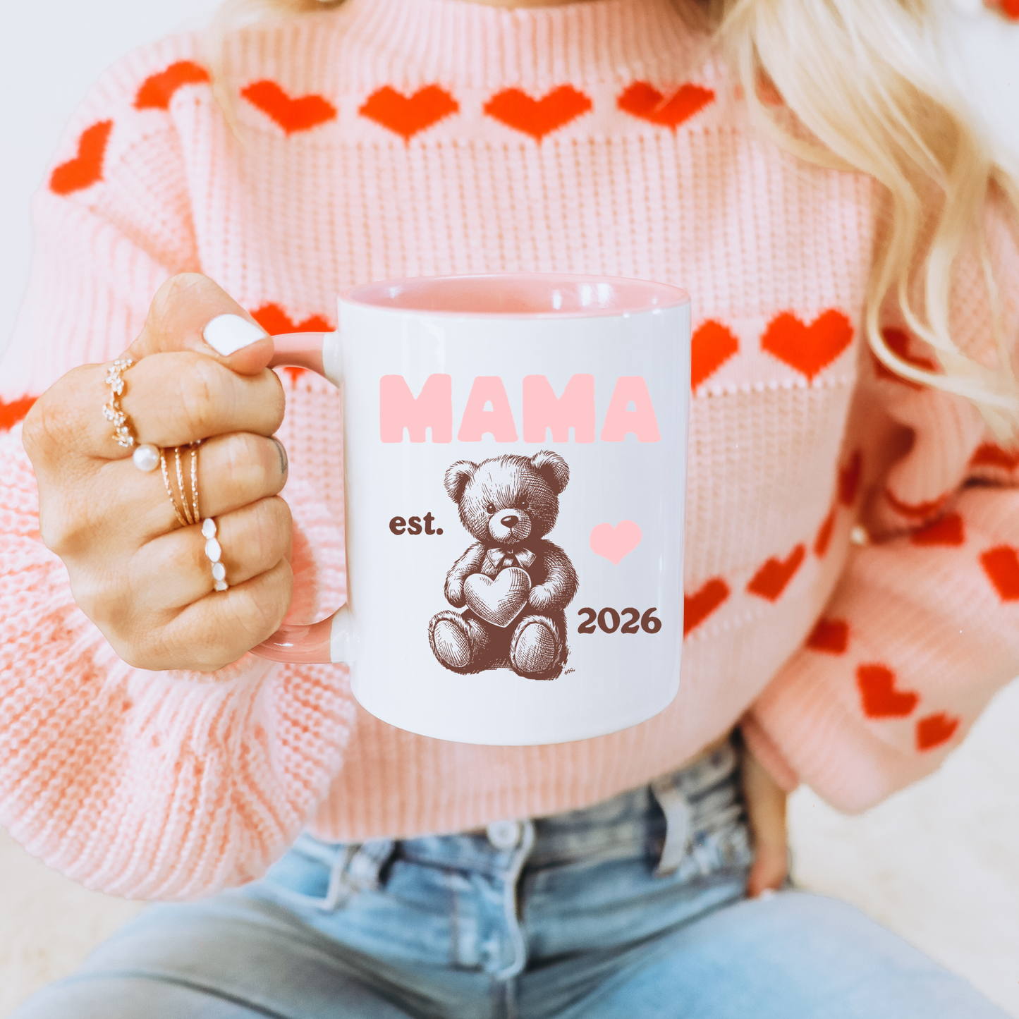 2026 New Mom Mug: Mama Bear Coffee Cup