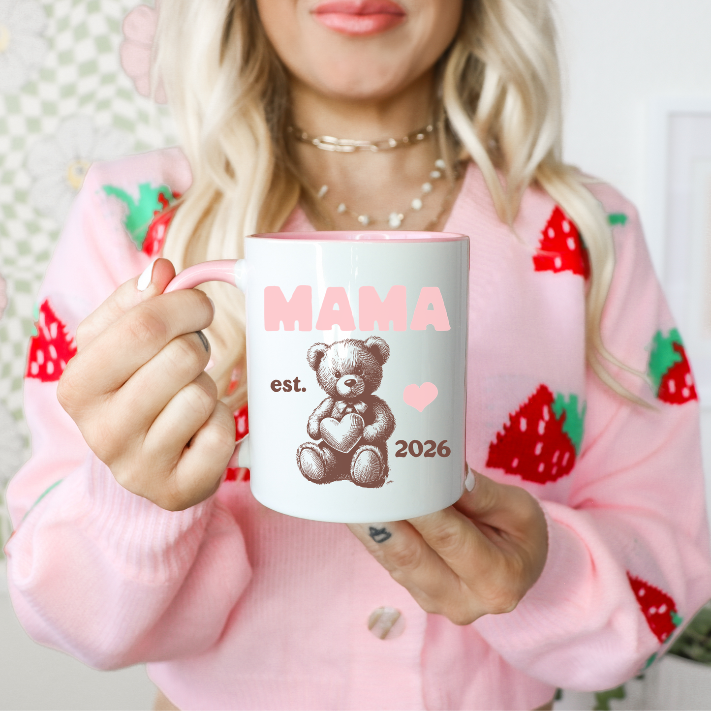 2026 New Mom Mug: Mama Bear Coffee Cup