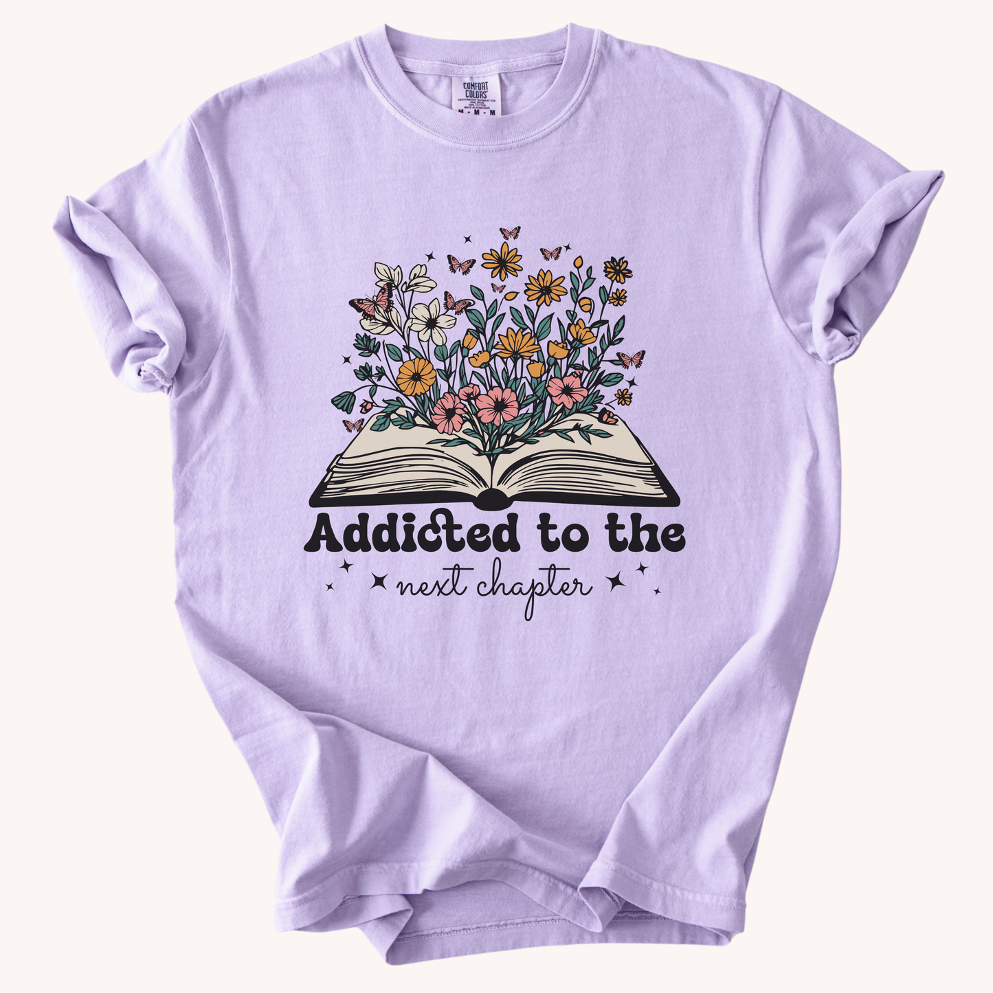 Addicted to the Next Chapter Floral Book Lover Tee