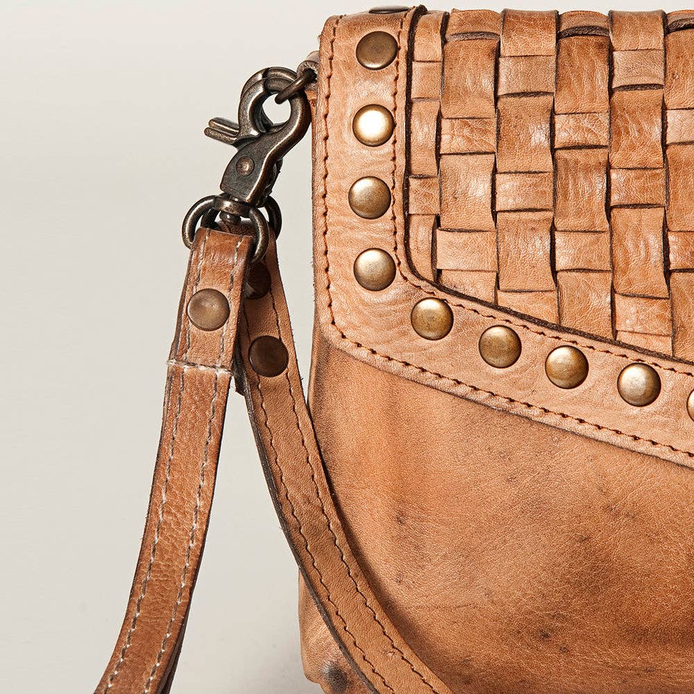 Studded Genuine Leather Crossbody