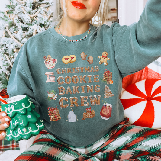Christmas Cookie Baking Crew Comfort Colors Sweatshirt [4 COLORS]
