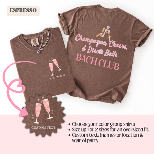 Champagne Cheers & Disco Balls Bachelorette Party Shirt | Custom Shirt