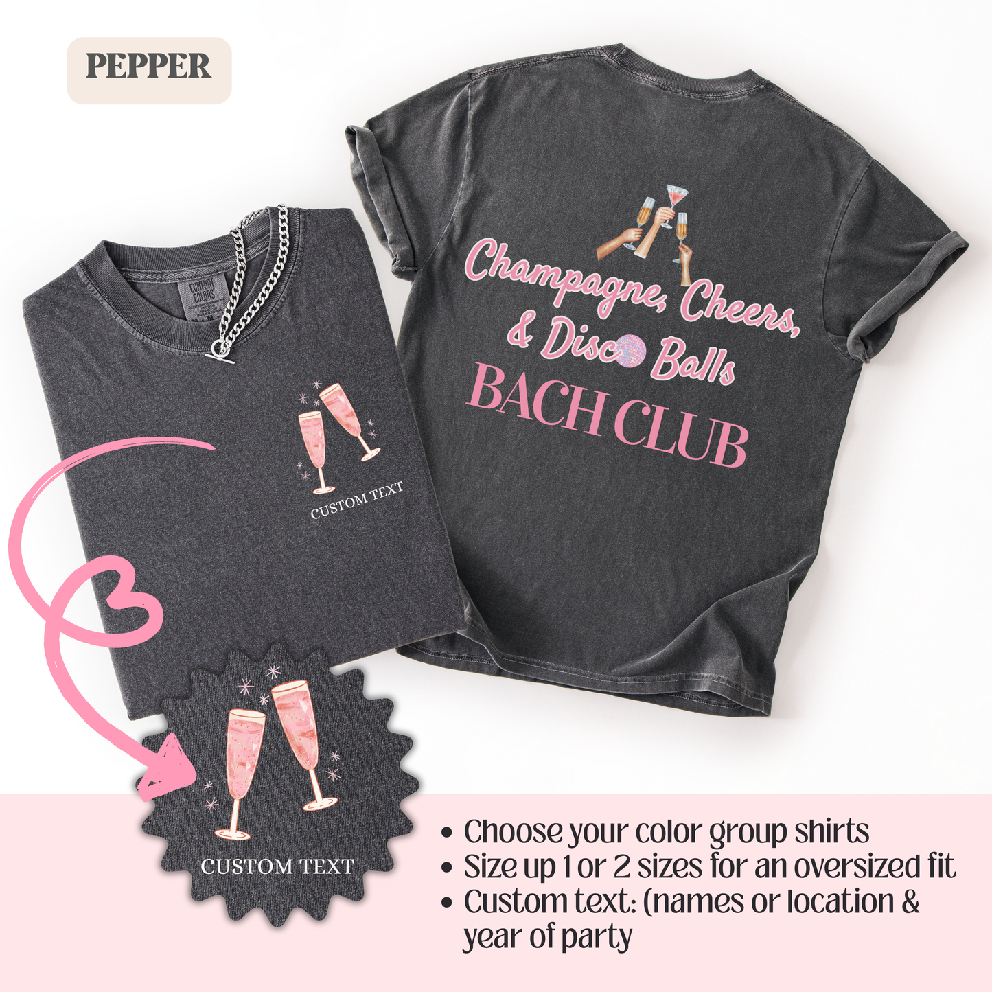 Champagne Cheers & Disco Balls Bachelorette Party Shirt | Custom Shirt