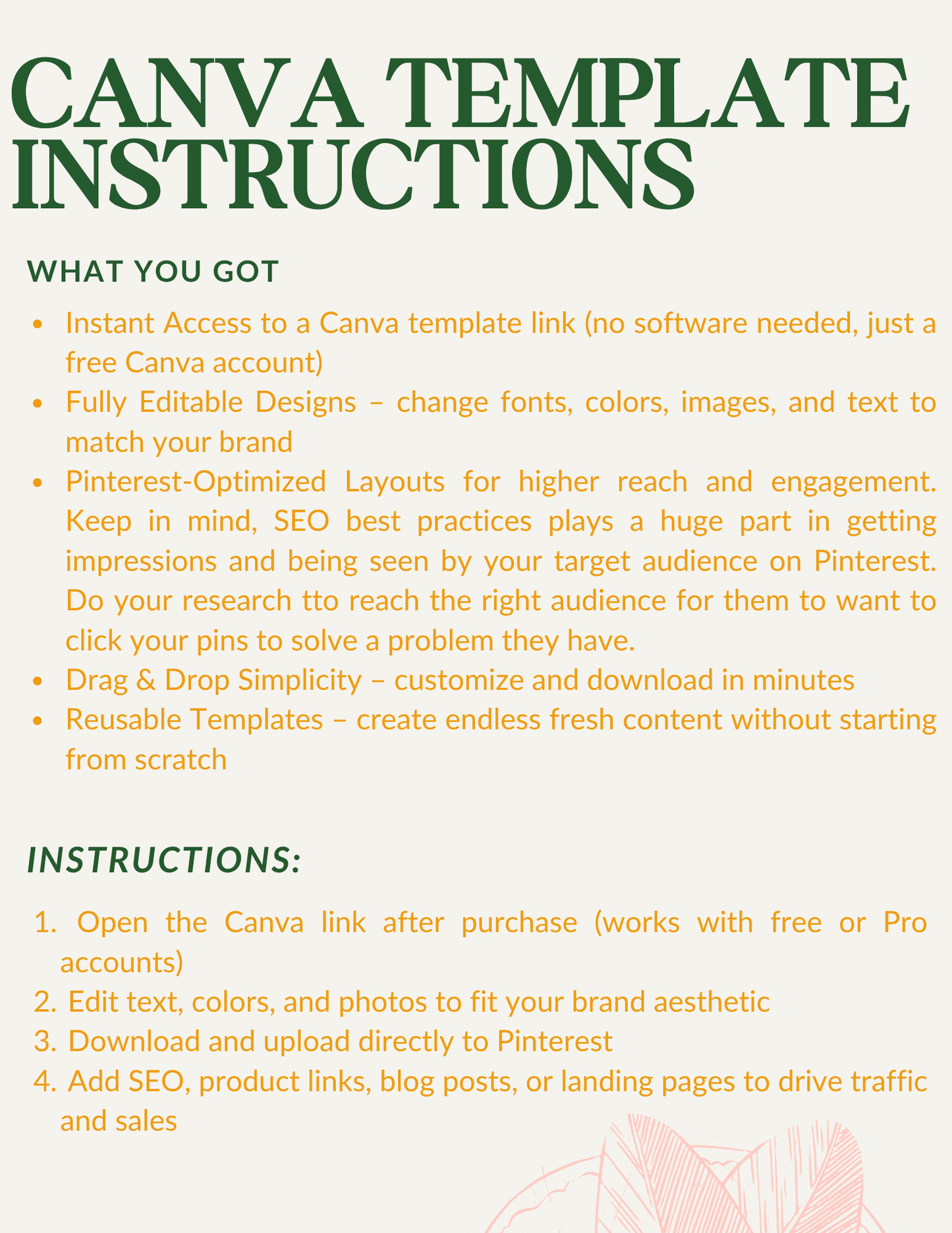 Editable Canva Pinterest pin templates for Pinterest marketing, bloggers, digital product sellers, and small business owners. Create professional, eye-catching pins to boost engagement, grow traffic, and drive sales. Fully customizable in Canva for branding, blog promotion, and online stores like Shopify or Stan Store.