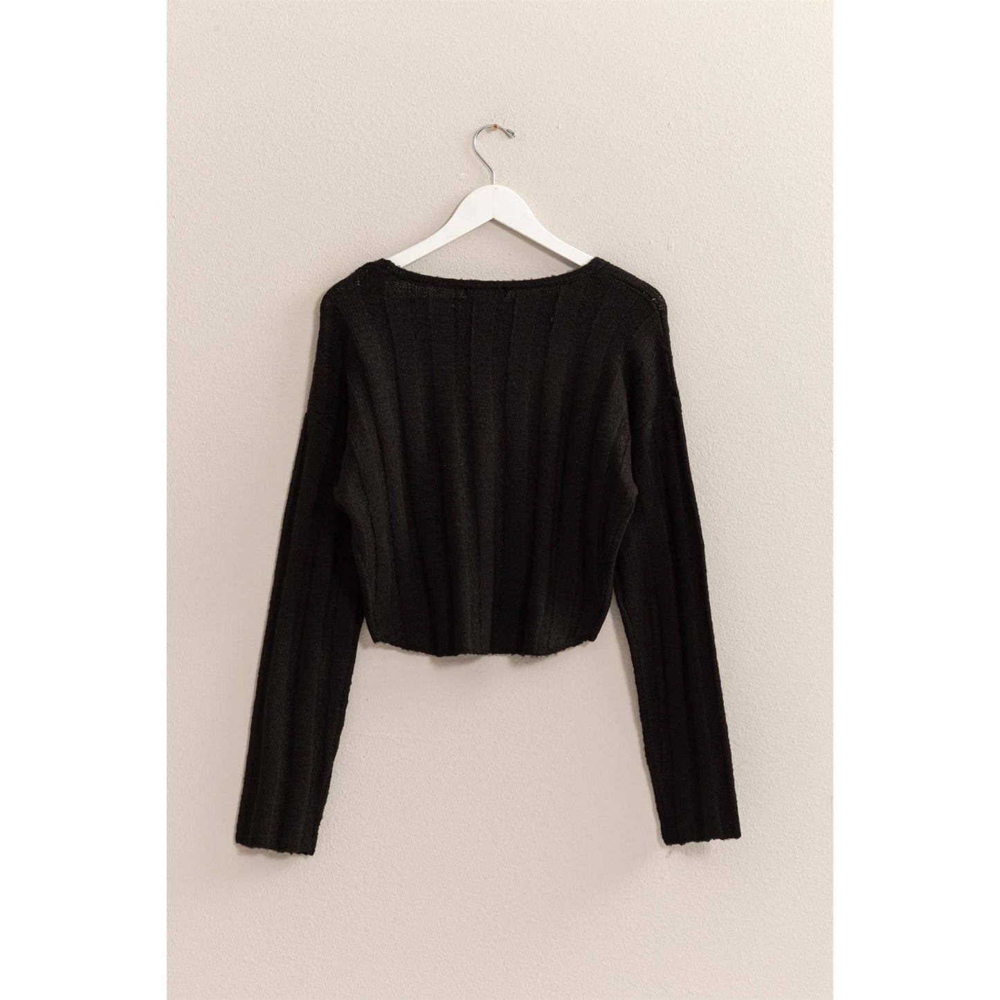 Onyx Cropped Sweater Top