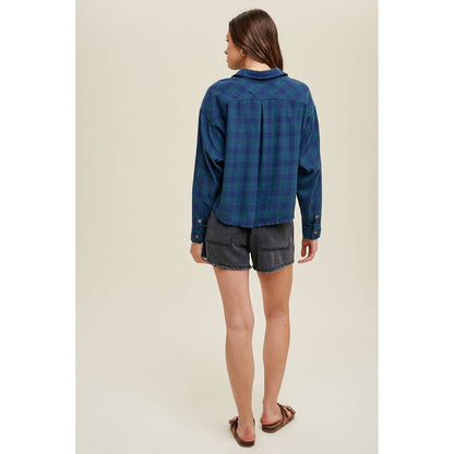 Casey Plaid Button Up Top