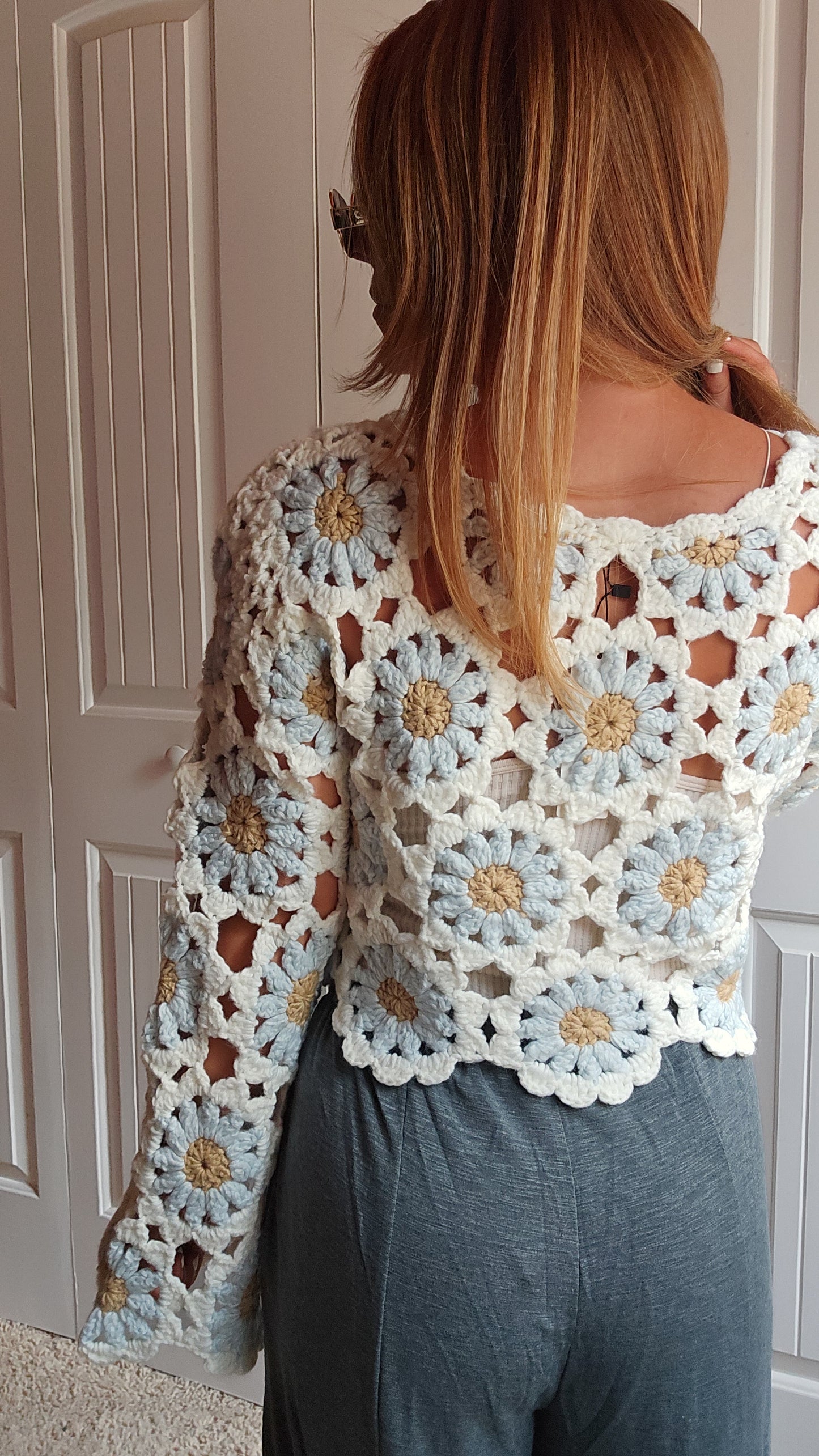 Free To Dream Crochet Sweater Top