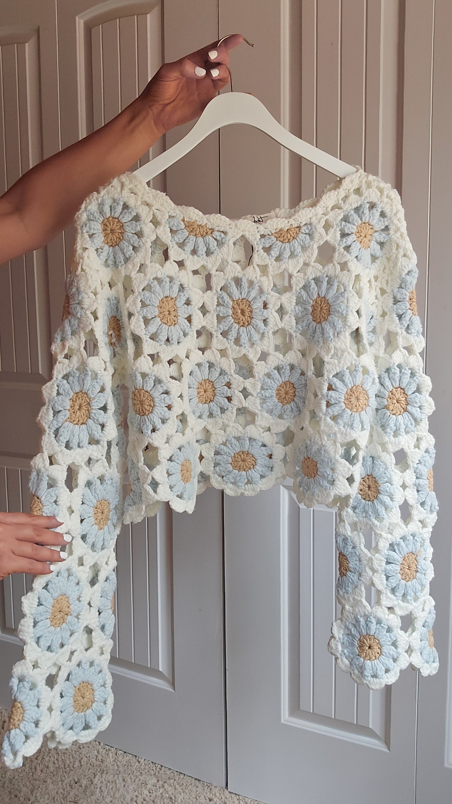 Free To Dream Crochet Sweater Top