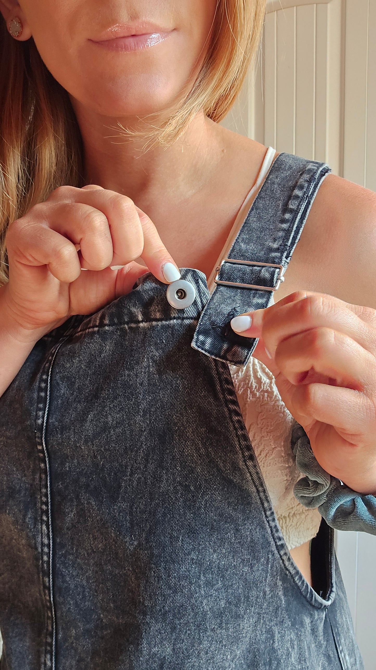 Blackberry Patch Overalls Mini Dress