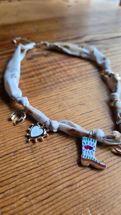 Wild West Scarf Charm Necklace