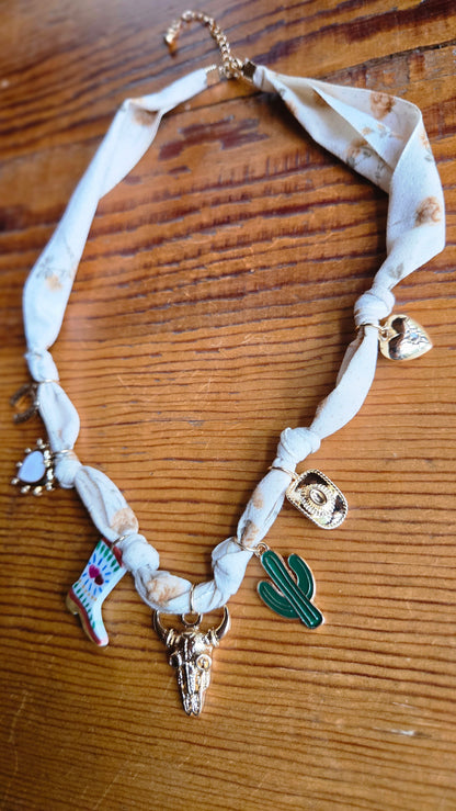 Wild West Scarf Charm Necklace