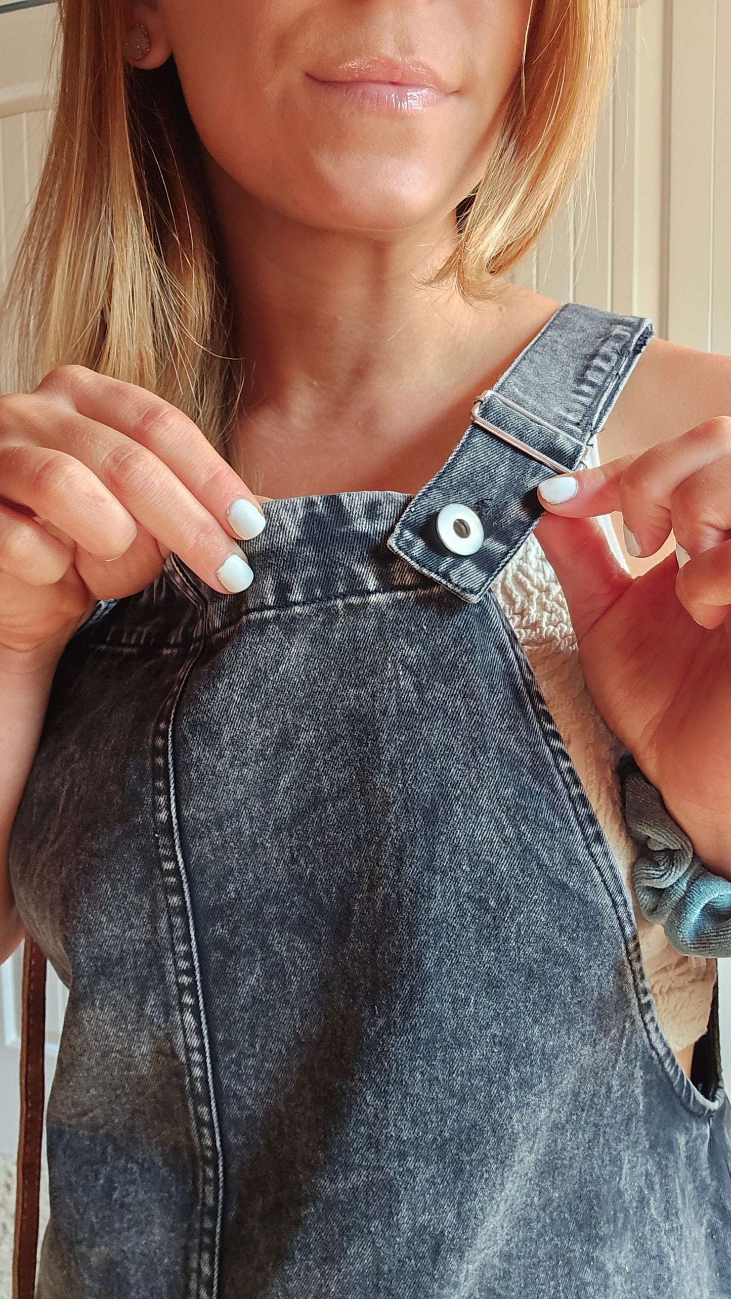 Blackberry Patch Overalls Mini Dress