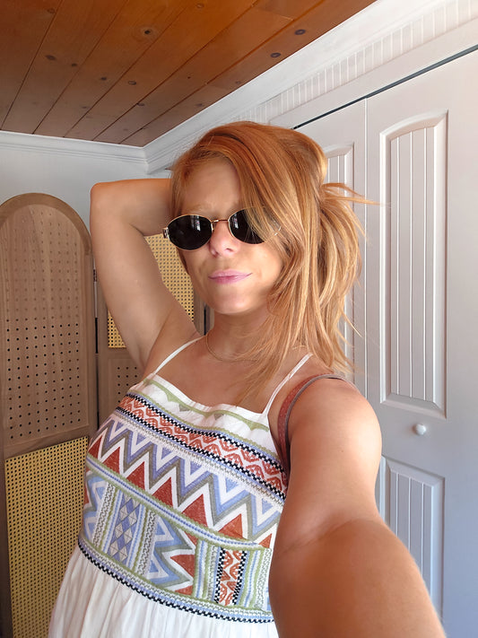 Verona - Small Oval Metal Frame Sunglasses
