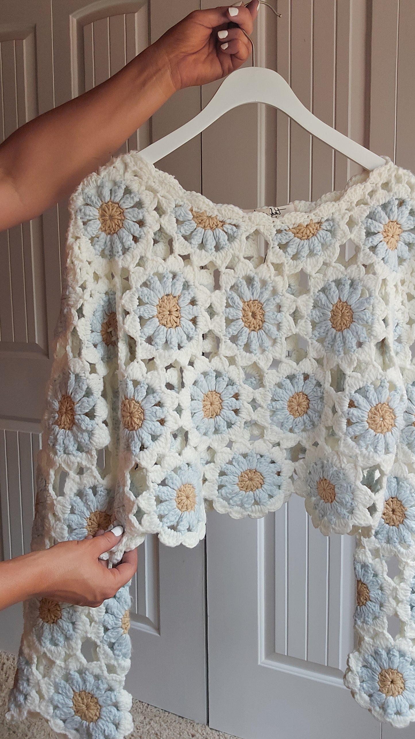 Free To Dream Crochet Sweater Top